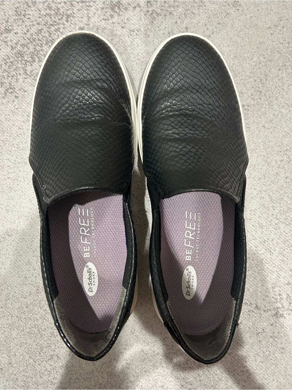 Dr. Scholl's Nova Black Textured Slip-On Sneakers for Women